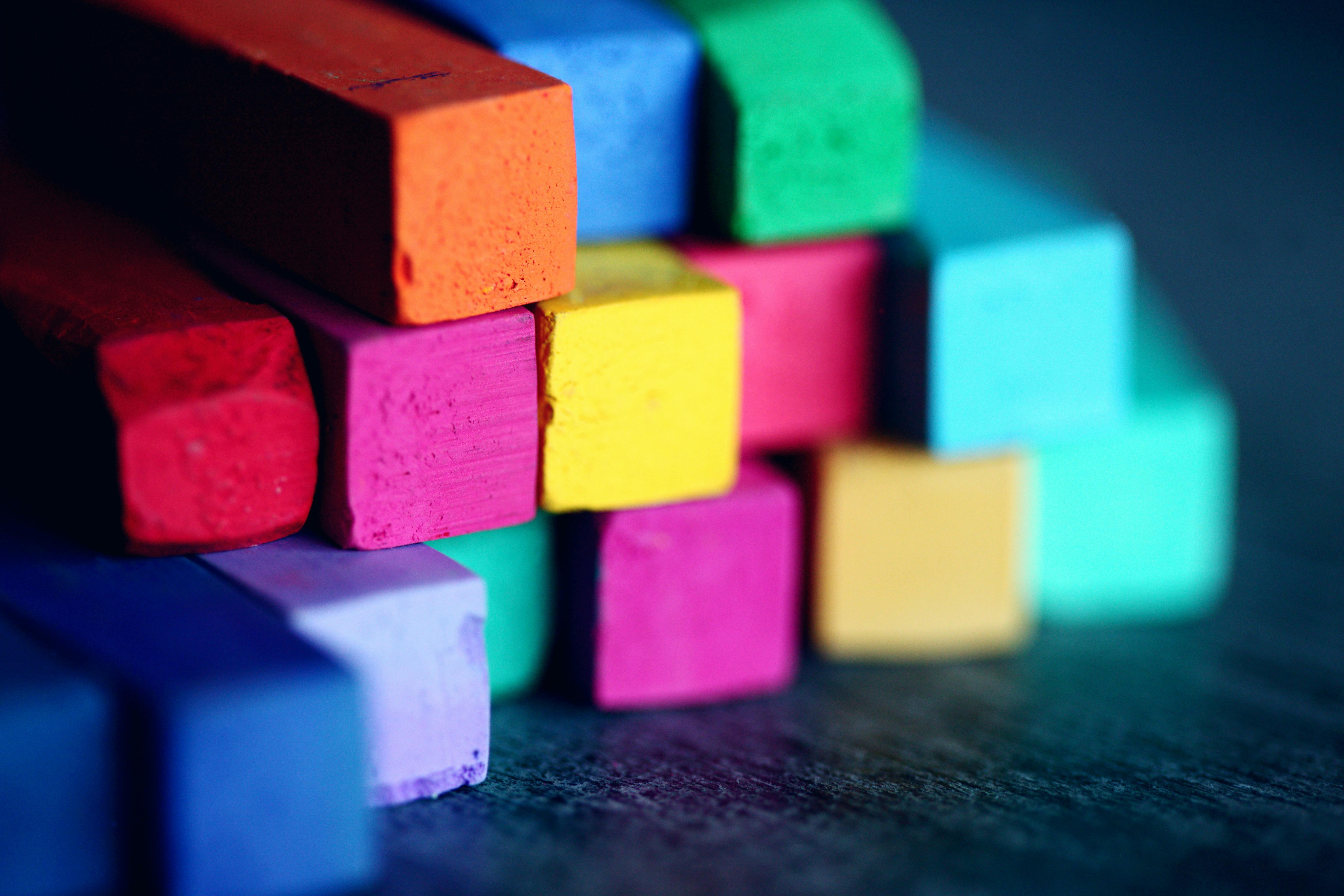 Colorful Building Blocks in an organized structure